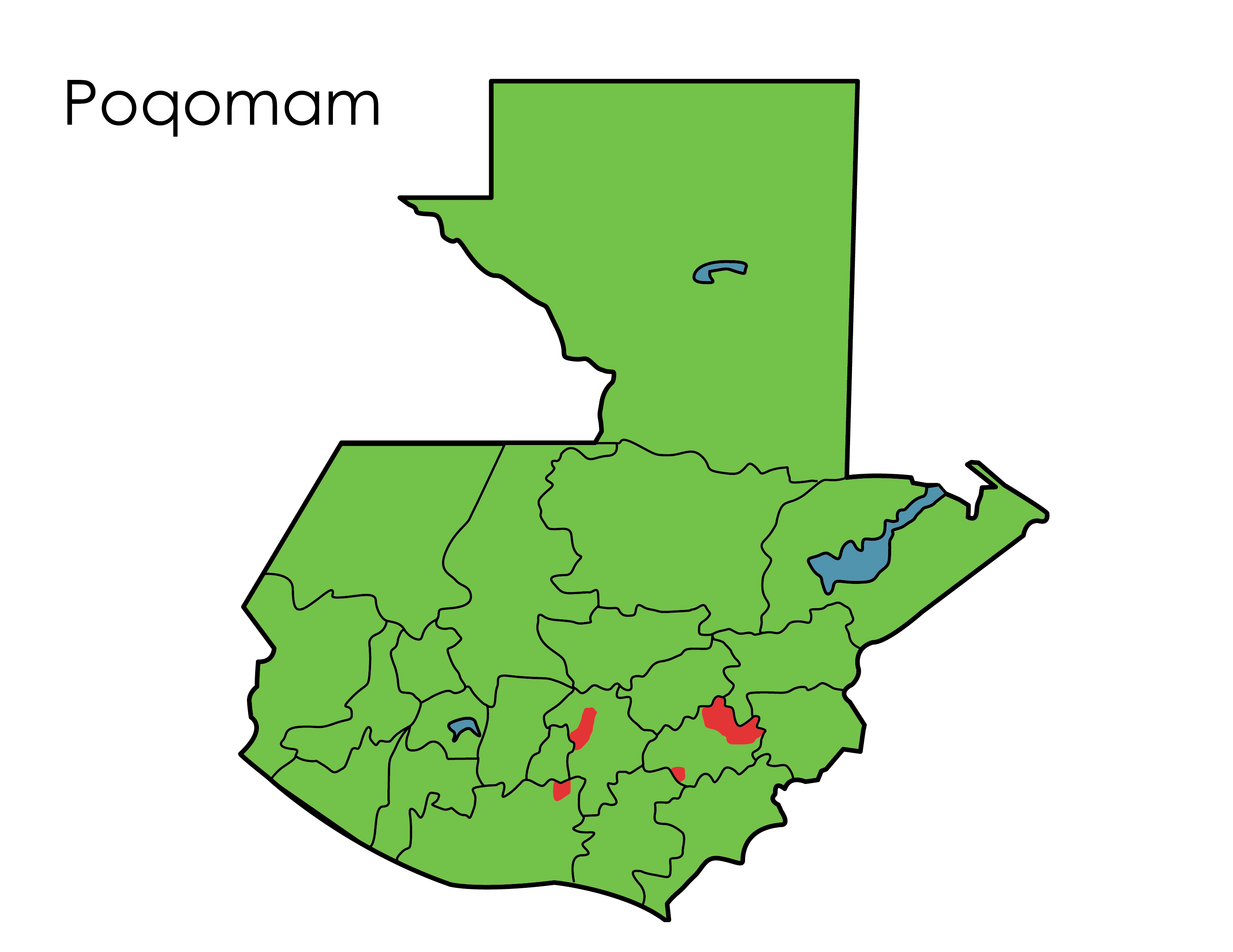 Ubicación del pueblo Maya Poqomam en Guatemala