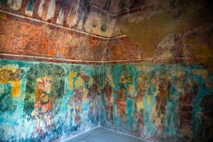 Pinturas en templos mayas 