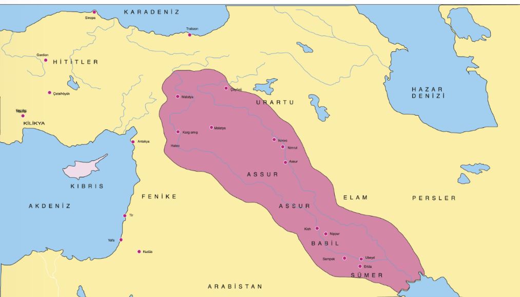 Mapa civilización mesopotámica